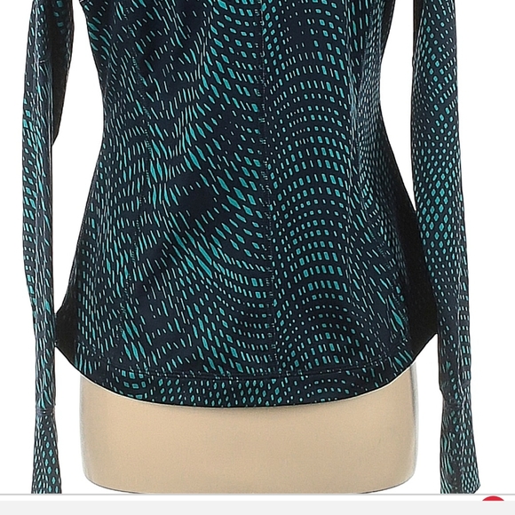 🪼EUC Tek Gear Warm Tek Fitness Quarter Zip Top Women's Teal/Navy - Size Medium - Picture 3 of 3